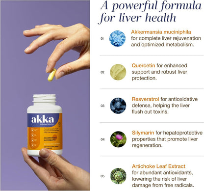 AKKA Premium Liver Cleanse Detox & Repair Superbiotic Gut Health, Milk Thistle