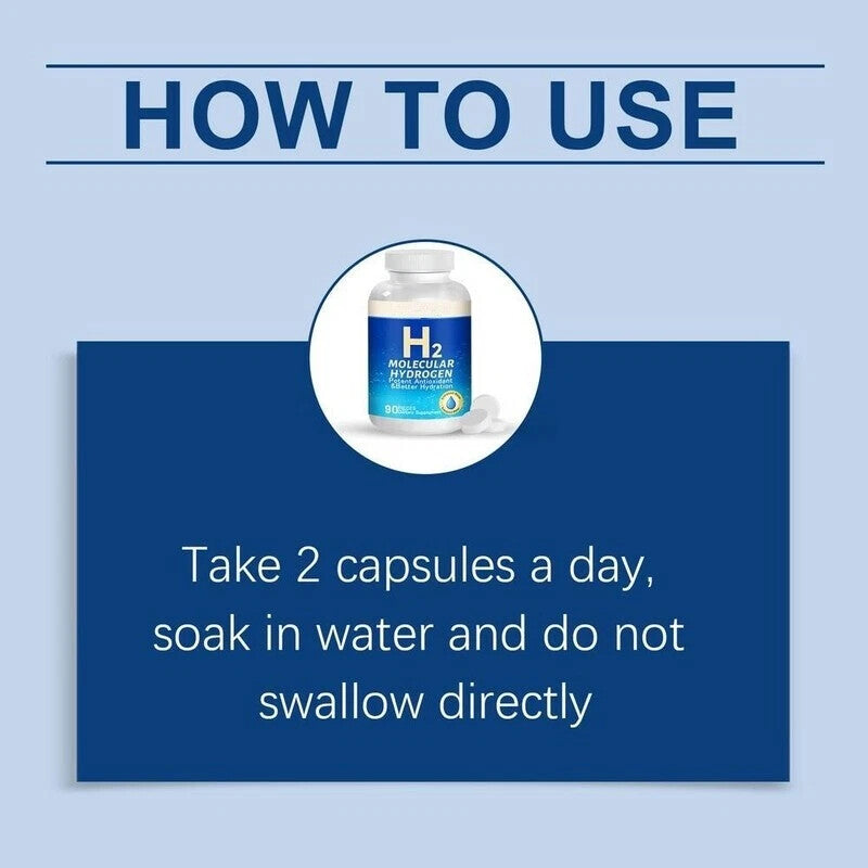 Hydrogen Water Tablets, 8 PPM Hydrogen Tablets for Drinking Water, H2 Molecular