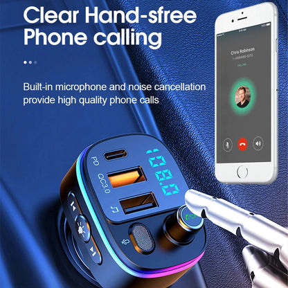 Car Cigar Plug Bluetooth FM Transmitter MP3 Player Radio Adapter Kit USB Charger