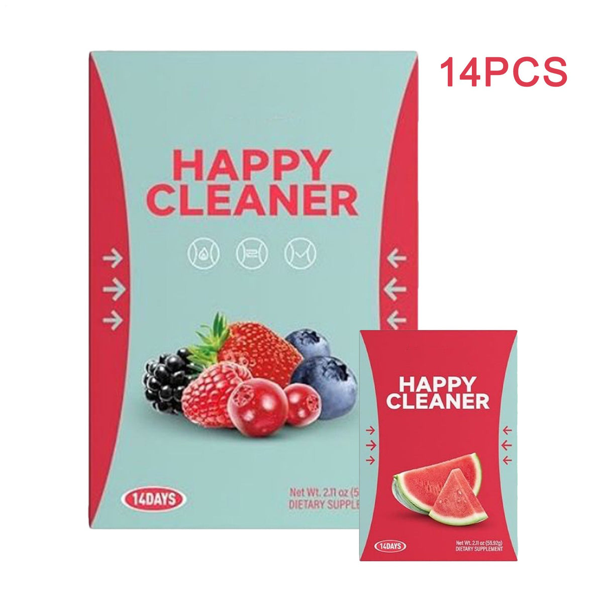 Watermelon Berry Superfoods Happy Cleaner Probiotic Powder, Natural Antioxidant