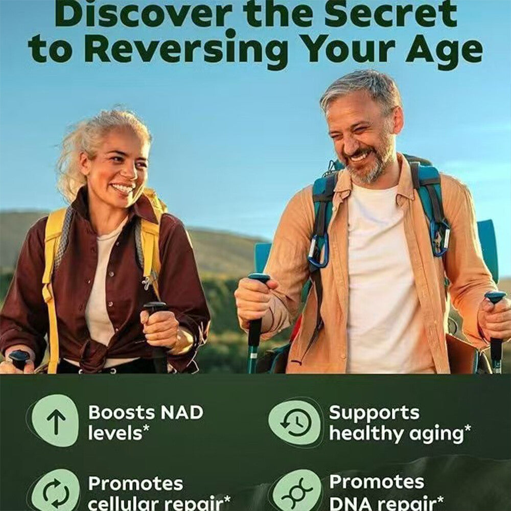 NAD+ Supplement for Anti-Aging Energy Focus Nicotinamide Riboside Resveratrol
