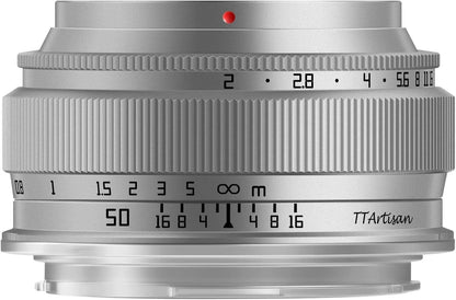 TTArtisan 50mm f2 Full Frame Manual Focus Camera Lens for M43 mount