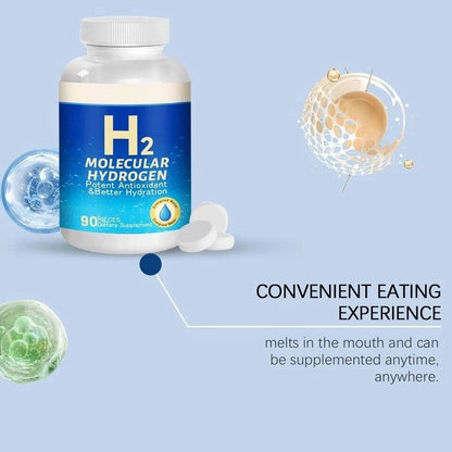 Hydrogen Water Tablets, 8 PPM Hydrogen Tablets for Drinking Water, H2 Molecular