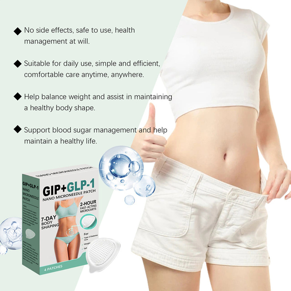 1~5X Nano Micro-needle Patch GLP - 1 Patch-Unisex Slimming Microneedle Patch