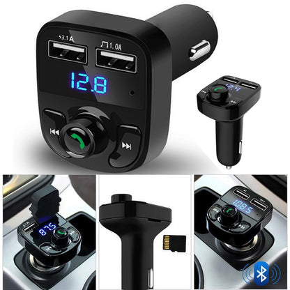 Bluetooth 5.0 Wireless FM Transmitter Adapter 2 USB PD Car Charger AUX Handsfree