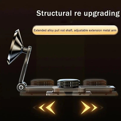 360° Rotation Magnetic Phone Holder Foldable Car Mount Stand Dashboard Universal