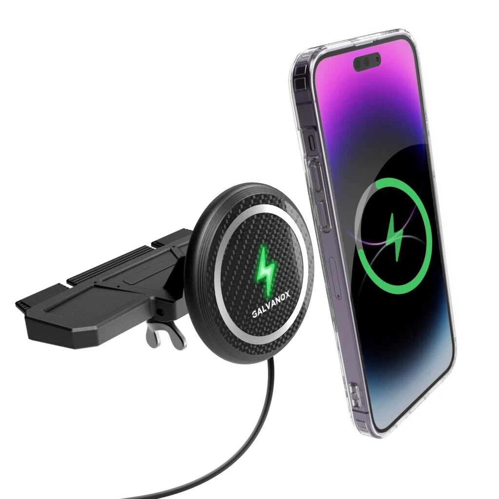 CD Phone Holder for Car Magnetic MagSafe Charger iPhone Mount w/ CD Player Slot