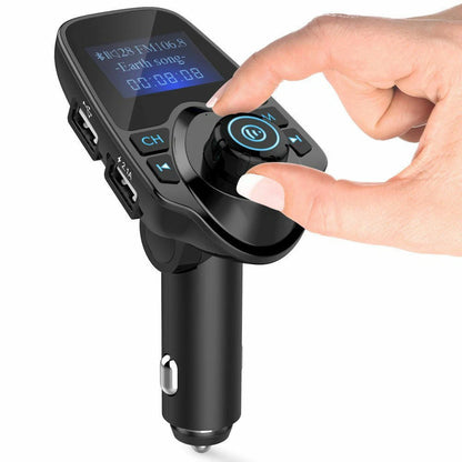 Car Cigar Plug Bluetooth FM Transmitter Radio MP3 Player Adapter Kit USB Charger