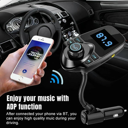 Bluetooth Cigarette Lighter USB Wireless FM Transmitter MP3 Radio Car Charger