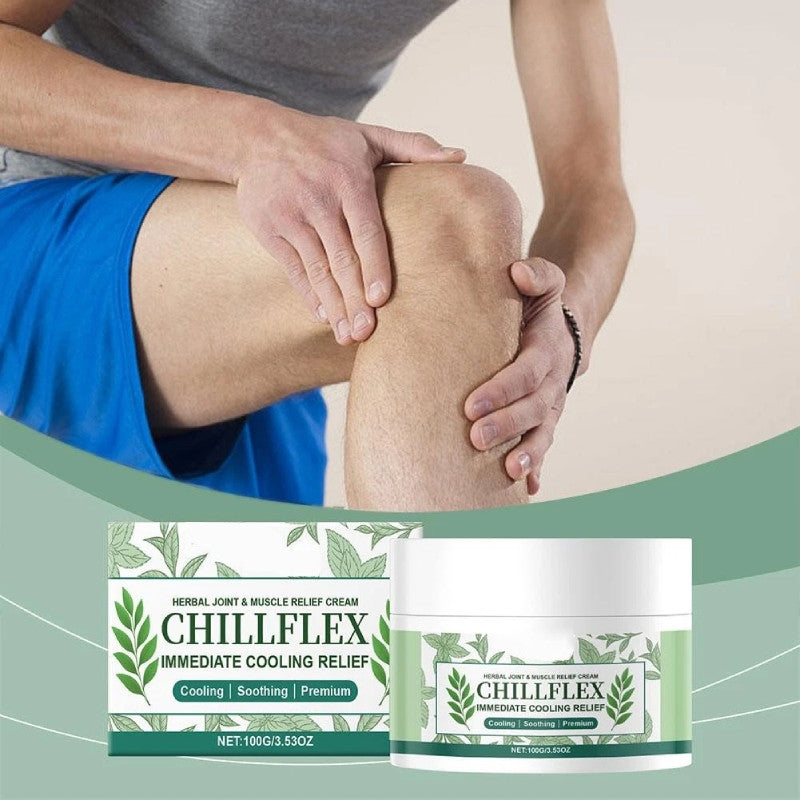 100g Herbal Joint & Muscle Relief Cream Chillflex Immediate Cooling Relief NEW