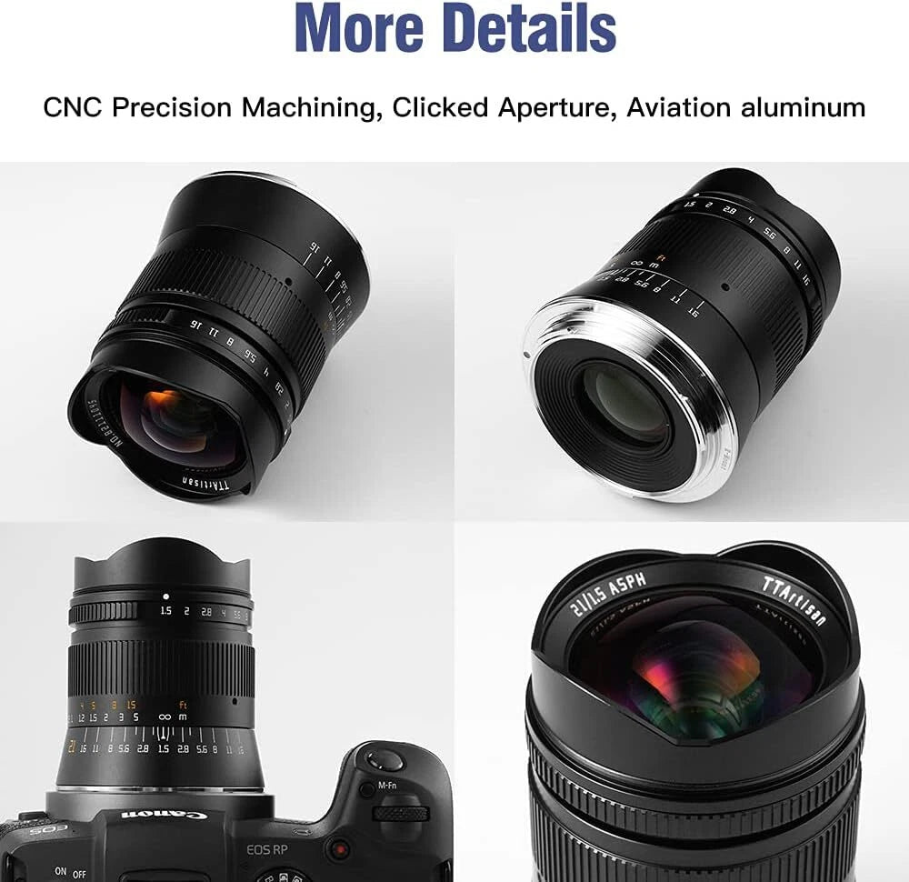 TTArtisan 21mm F1.5 Full Fame ASPH Wide Angle Lens for Leica M-Mount Cameras