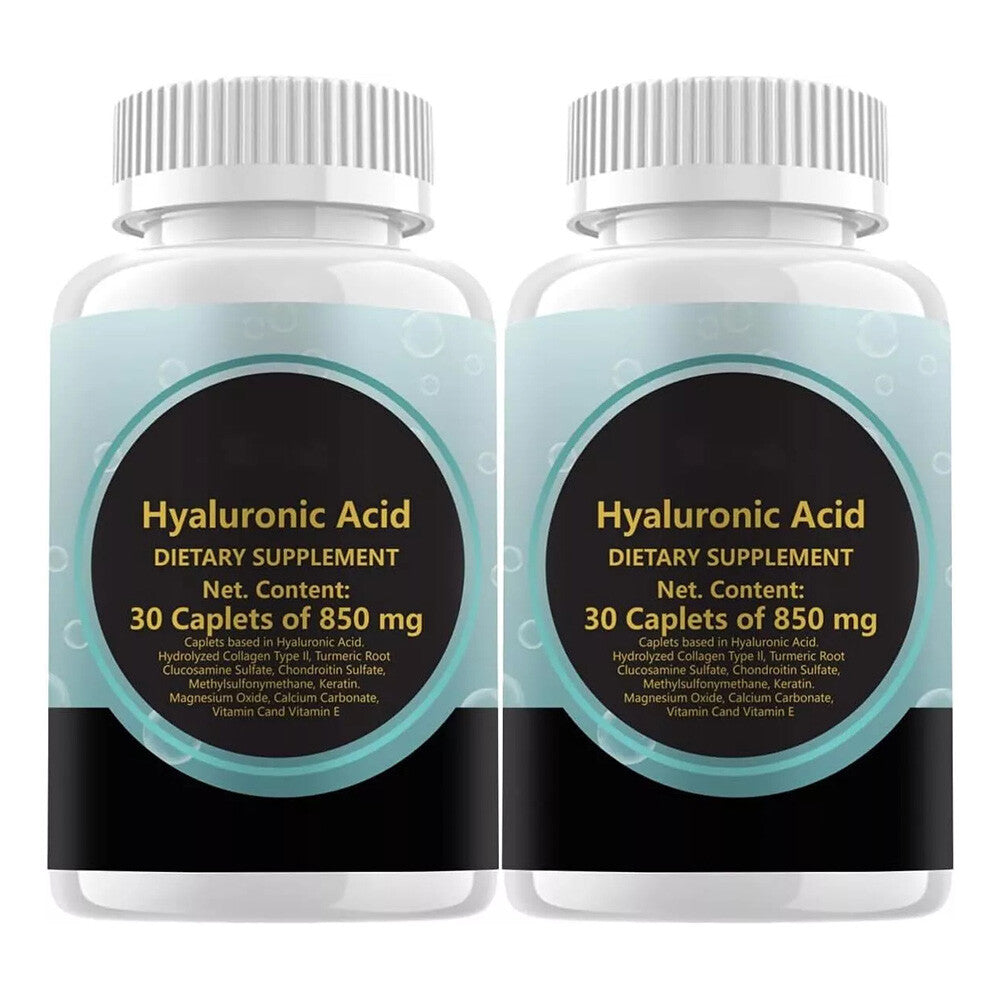 1-5 PACK New Hyaluronic-Acid 30 Caplets 850 mg Replenish energy