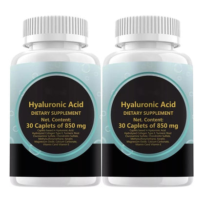 1-5 PACK New Hyaluronic-Acid 30 Caplets 850 mg Replenish energy