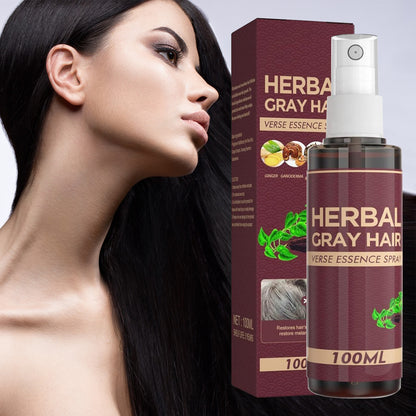100ml Herbal Gray Hair Reverse Essence Spray Restore Black Hair Serum Oil