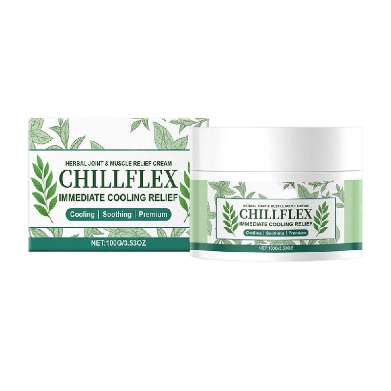 100g Herbal Joint & Muscle Relief Cream Chillflex Immediate Cooling Relief NEW