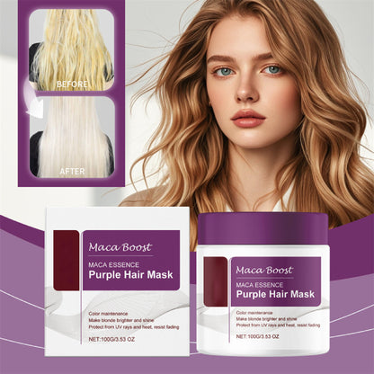 New 100G Karseell Purple Hair Mask 100g Maca Essence Deep Nourish Brighten'Hair~