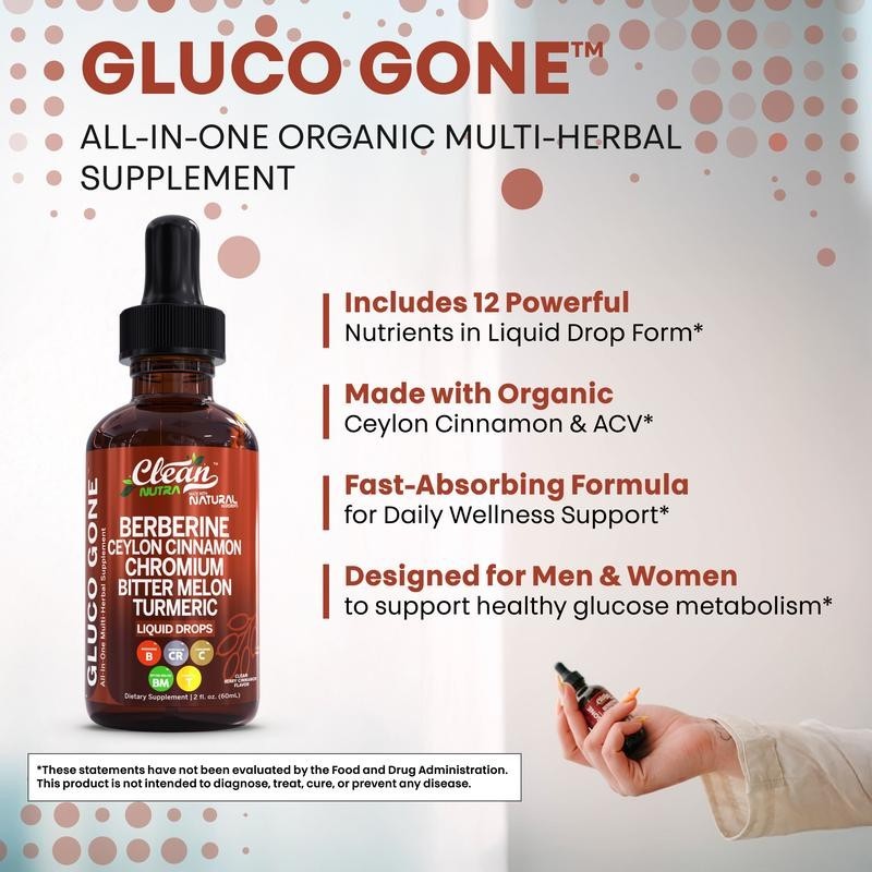 Clean Nutra Berberine with Ceylon Cinnamon Supplement Liquid Drops