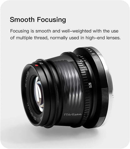 TTArtisan 35mm F1.4 APS-C Manual Focus Lens for Olympus Macro 4/3 Mount Cameras