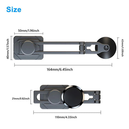 360° Rotation Magnetic Phone Holder Foldable Car Mount Stand Dashboard Universal
