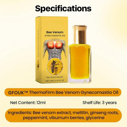 Bee Venom Gynecomastia Oil,Chest Muscles for Strengthen The Chest Muscles