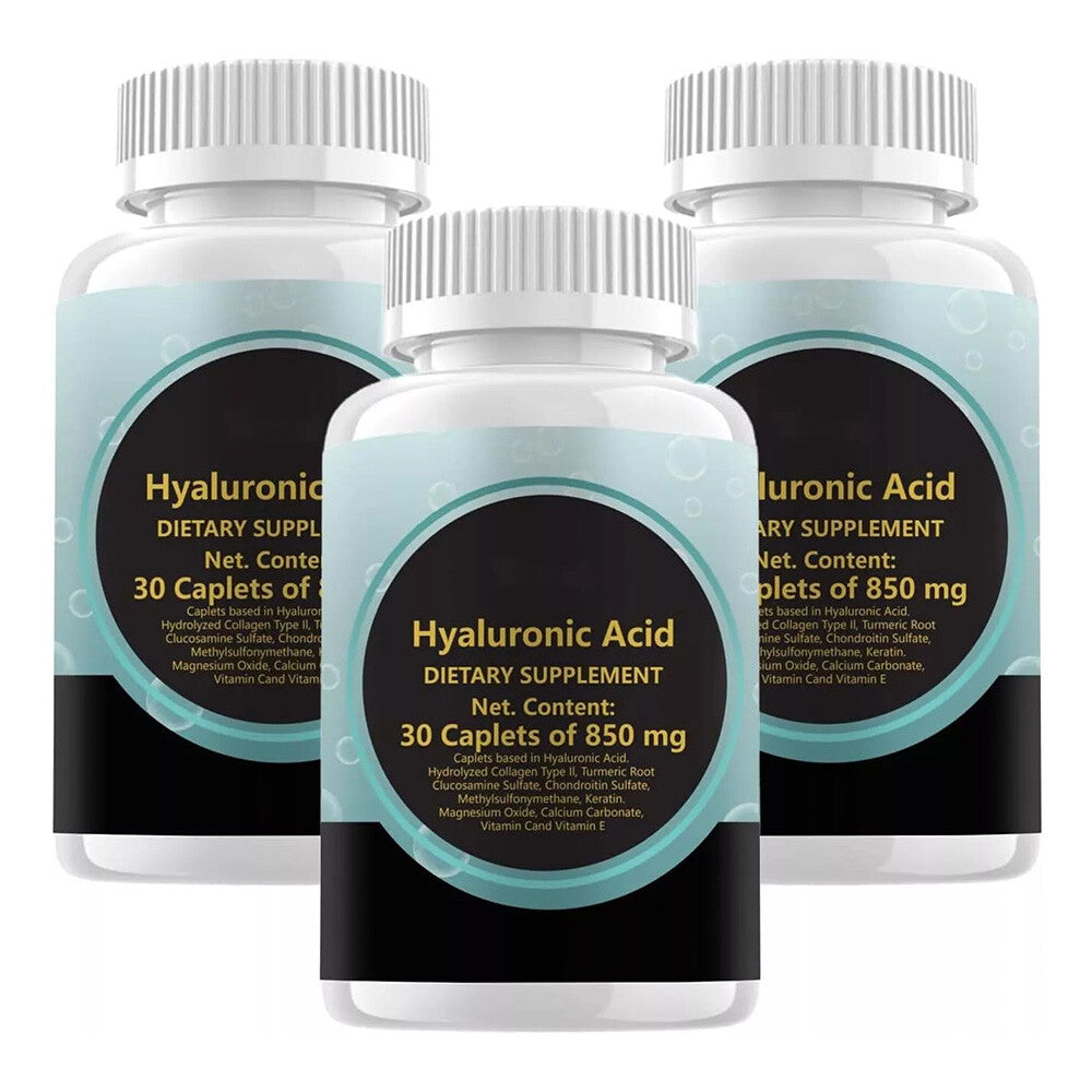 1-5PACK New Hyaluronic-Acid 30 Caplets 850 mg Replenish energy