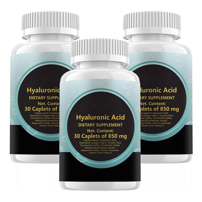 1-5PACK New Hyaluronic-Acid 30 Caplets 850 mg Replenish energy