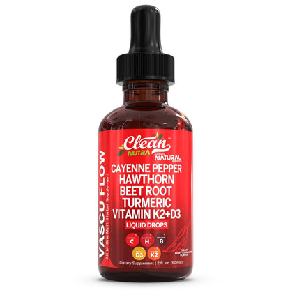 Clean Nutra Cayenne Pepper Supplement Liquid Drops + Hawthorn Berry