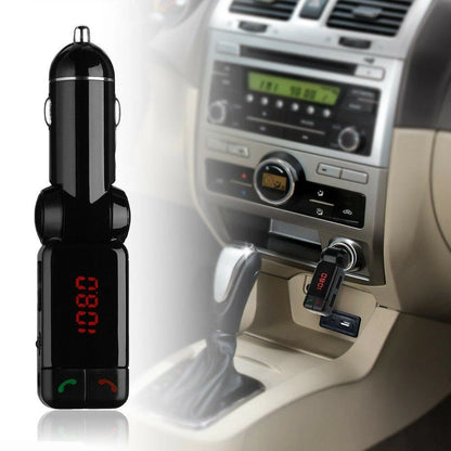 Car Charger Adapter Dual USB FM Transmitter MP3 Player Bluetooth AUX for iPhone