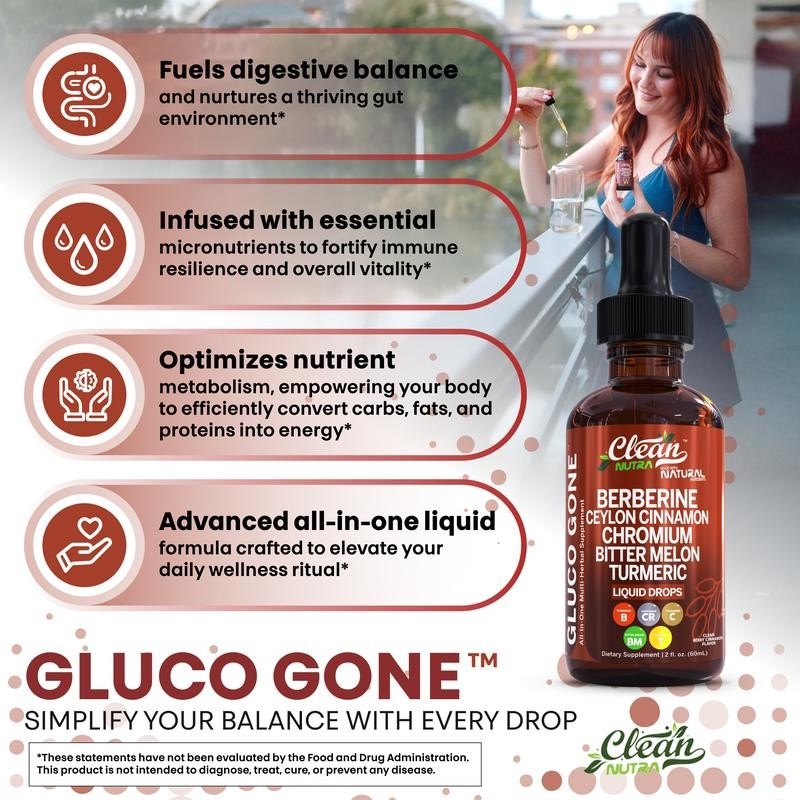 Clean Nutra Berberine with Ceylon Cinnamon Supplement Liquid Drops