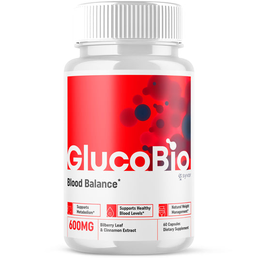 (3 Pack) Gluco Bio Blood Sugar Balance Pills, GlucoBio Heart Health Support