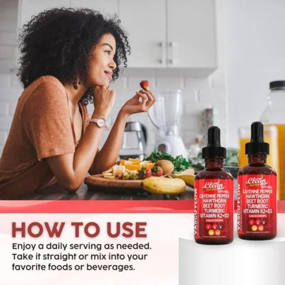 Cayenne Pepper Supplement Liquid Drops + Hawthorn Berry