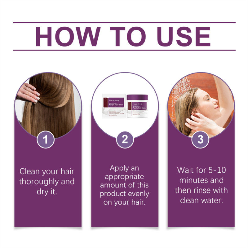 New 100G Karseell Purple Hair Mask 100g Maca Essence Deep Nourish Brighten'Hair~