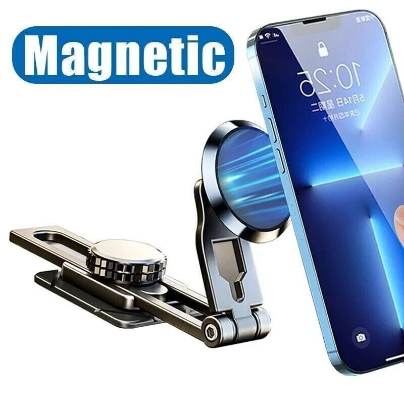 360° Rotation Magnetic Phone Holder Foldable Car Mount Stand Dashboard Universal