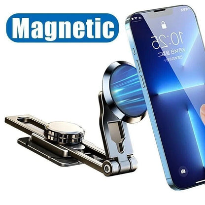 360° Rotation Magnetic Phone Holder Foldable Car Mount Stand Dashboard Universal