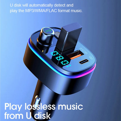 Car Cigar Plug Bluetooth FM Transmitter MP3 Player Radio Adapter Kit USB Charger
