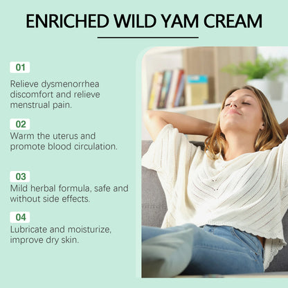 Wild Yam Cream Organic for Hormone Balance,Relieve Menstrual Discomfort,100g