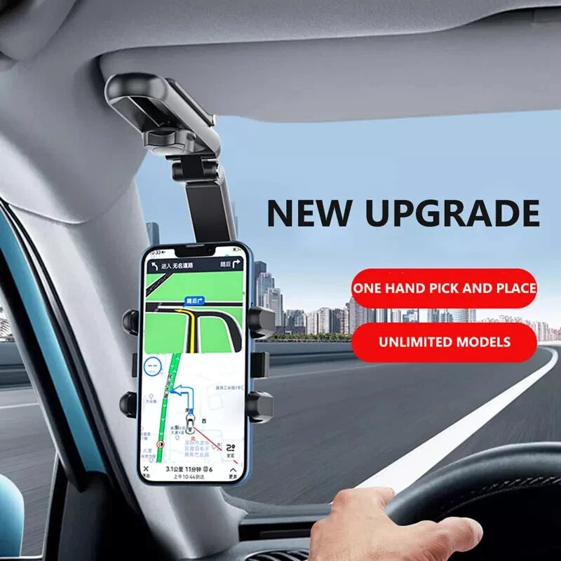 Phone Holder 360° Rotatable Adjustable Sun Visor Car Mount Clip For Most Phones