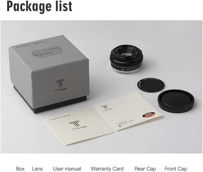 TTArtisan 25mm f2 APS-C Manual Focus Mirrorless Camera Lens with M43 Mount