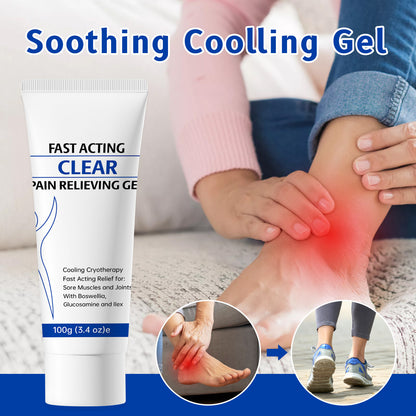 1-5X ClearZal Pain Relieving Gel FastActing Cooling for SoreMuscles and Joints ~