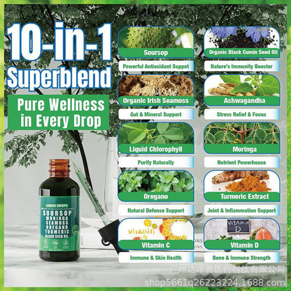 Vyxion Soursop Bitters Liquid Drops - Immunity, Liver, Gut & Antioxidant 60ml