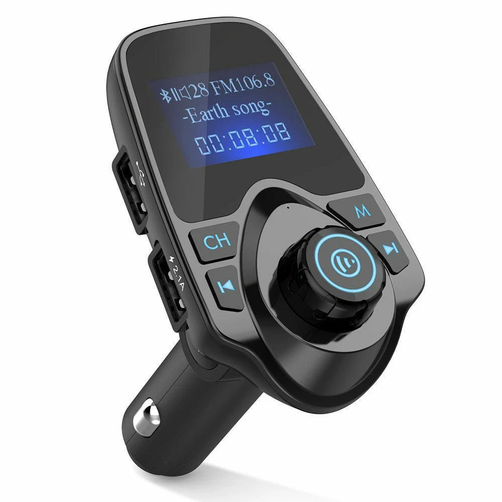 Car Cigar Plug Bluetooth FM Transmitter Radio MP3 Player Adapter Kit USB Charger