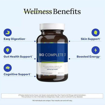 1-5X 60Caps Bio Complete 3 Capsules Prebiotic Probiotic Postbiotic Supplement US