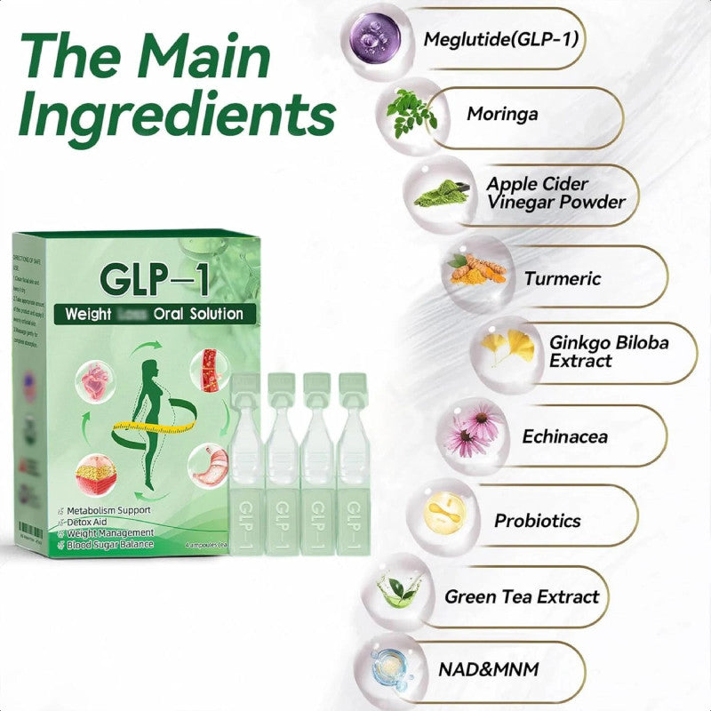 1-5BOX Oral Solution, GLP - 1 Moringa Drops, Natural Supplement Drops