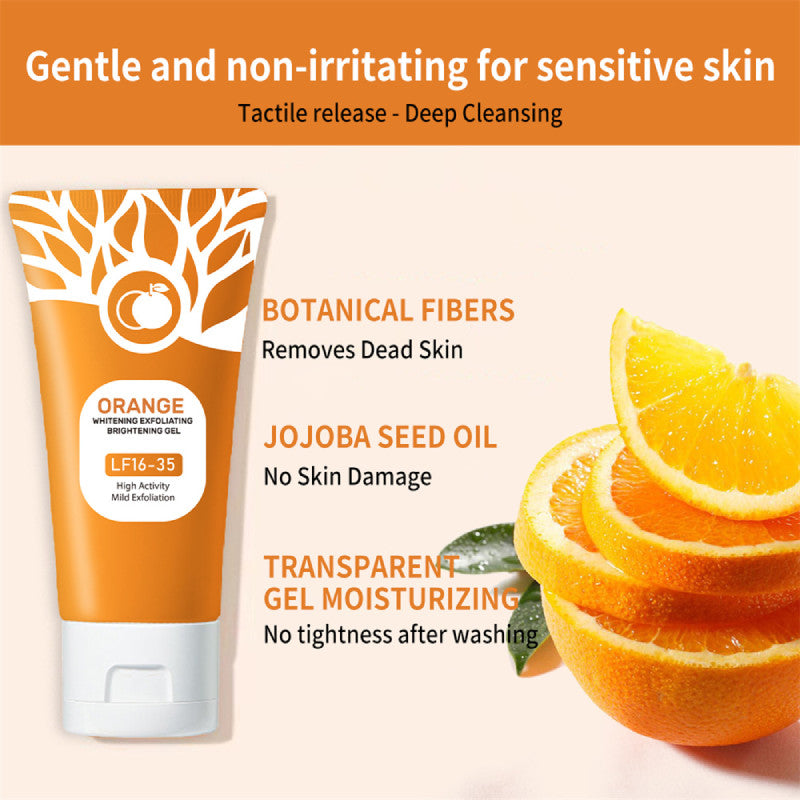 1-5PCS New Orange Enzymes Facial Skin Exfoliating Brightening Scrub Gel 50G US