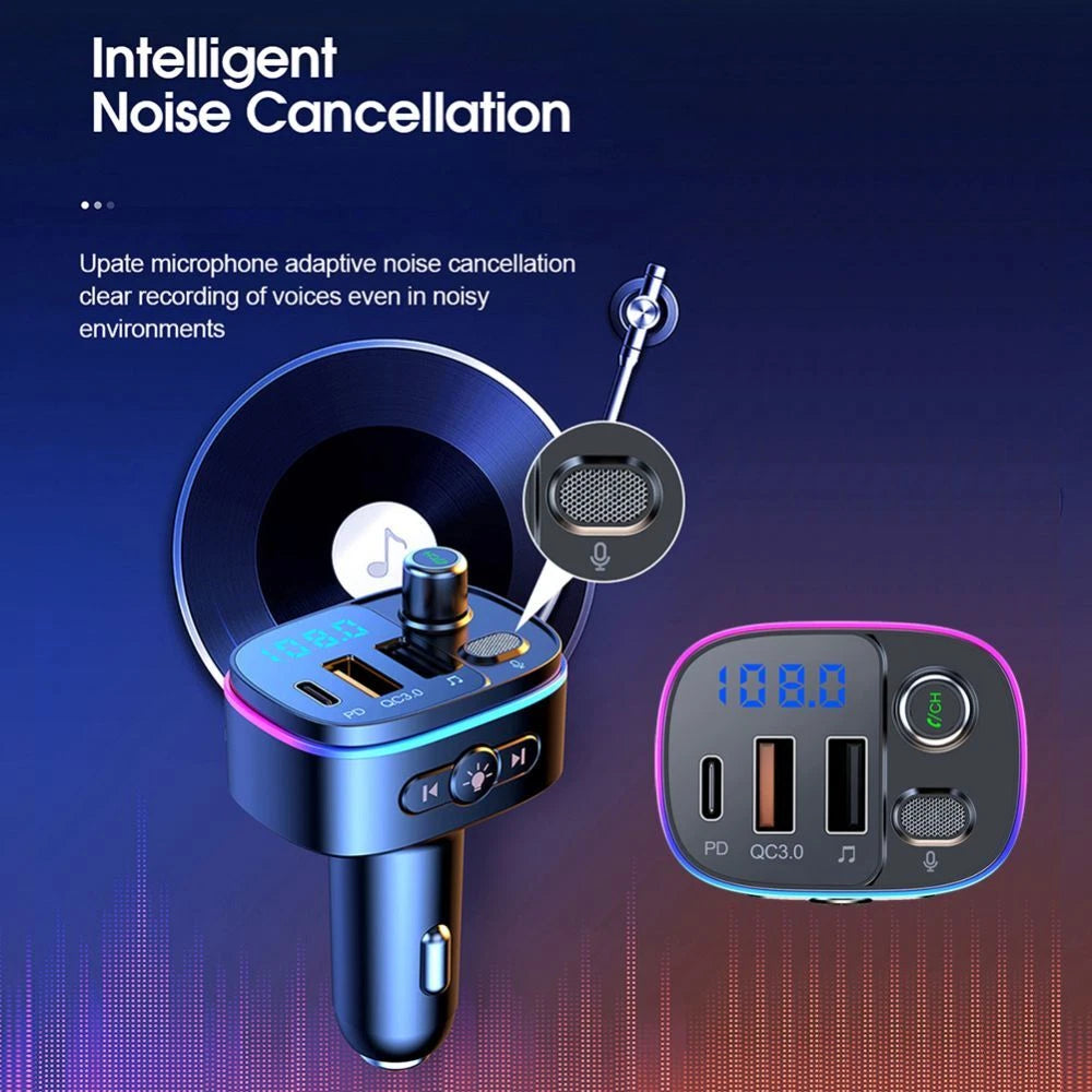 Car Cigar Plug Bluetooth FM Transmitter MP3 Player Radio Adapter Kit USB Charger