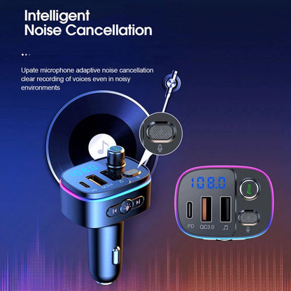Car Cigar Plug Bluetooth FM Transmitter MP3 Player Radio Adapter Kit USB Charger