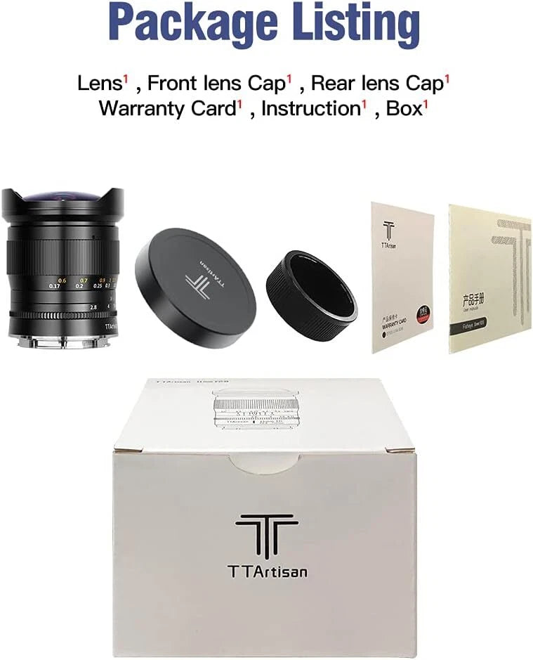 TTArtisan 11mm F2.8 Manual Focus Rectangle Fisheye Lens for Leica M-Mount