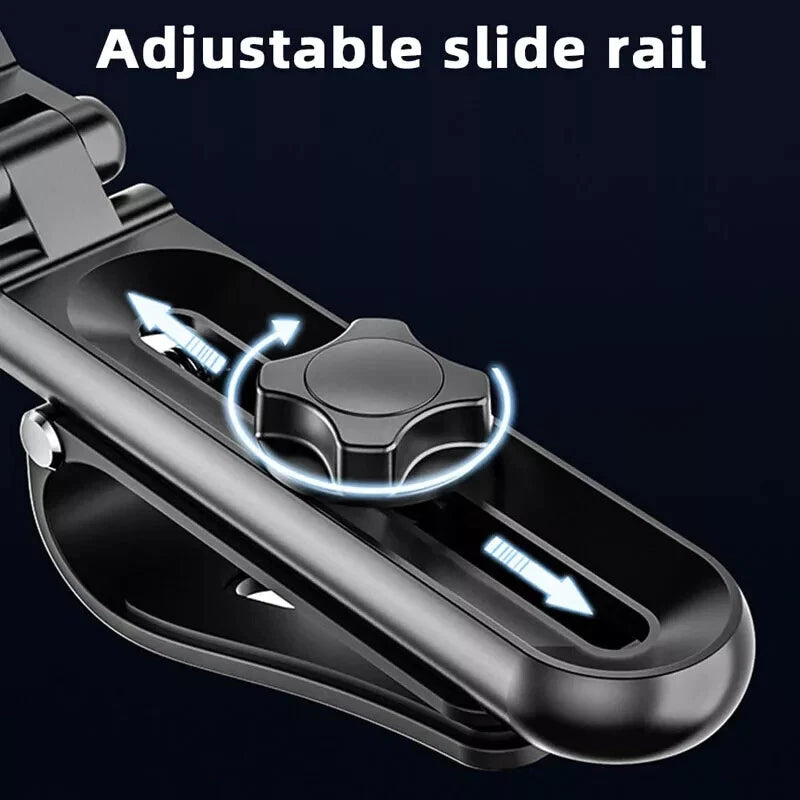 Phone Holder 360° Rotatable Adjustable Sun Visor Car Mount Clip For Most Phones