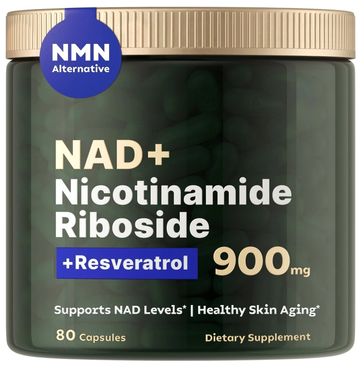 NAD+ Supplement for Anti-Aging Energy Focus & Nicotinamide Riboside Resveratrol