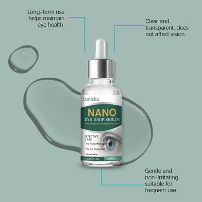 3X Nano Eye Drops Serum,Natural Nano Lubricant Eye Drops for Dry Eye Presbyopia.